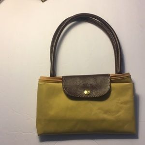 Yellow Longchamp tote